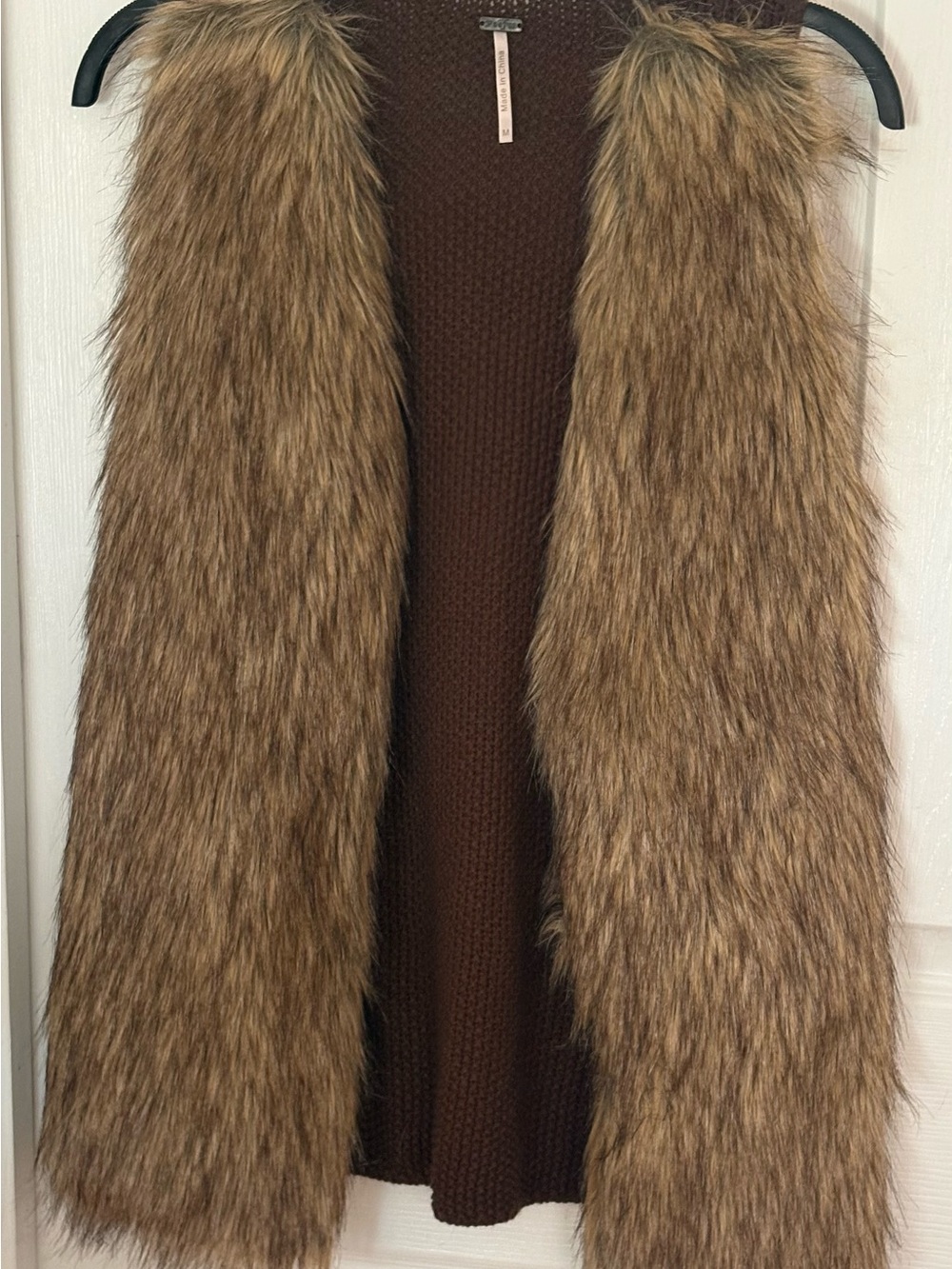 Poof! Brown Faux Fur Vest